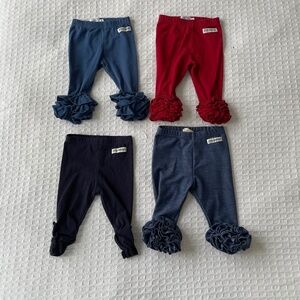 little fashionista boutique - 4 pairs of leggings - size 6m